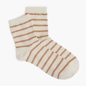 J.Crew Metallic Striped Boot Socks NWT Womens One Size